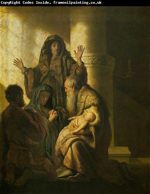Rembrandt Peale Simeon and Anna Recognize the Lord in Jesus